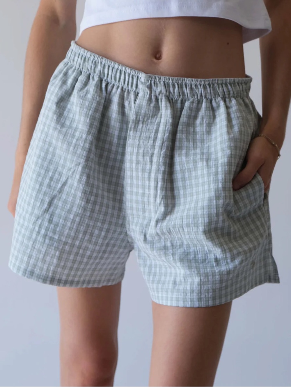 Saint Paradiso Boxer Short - Green Gingham